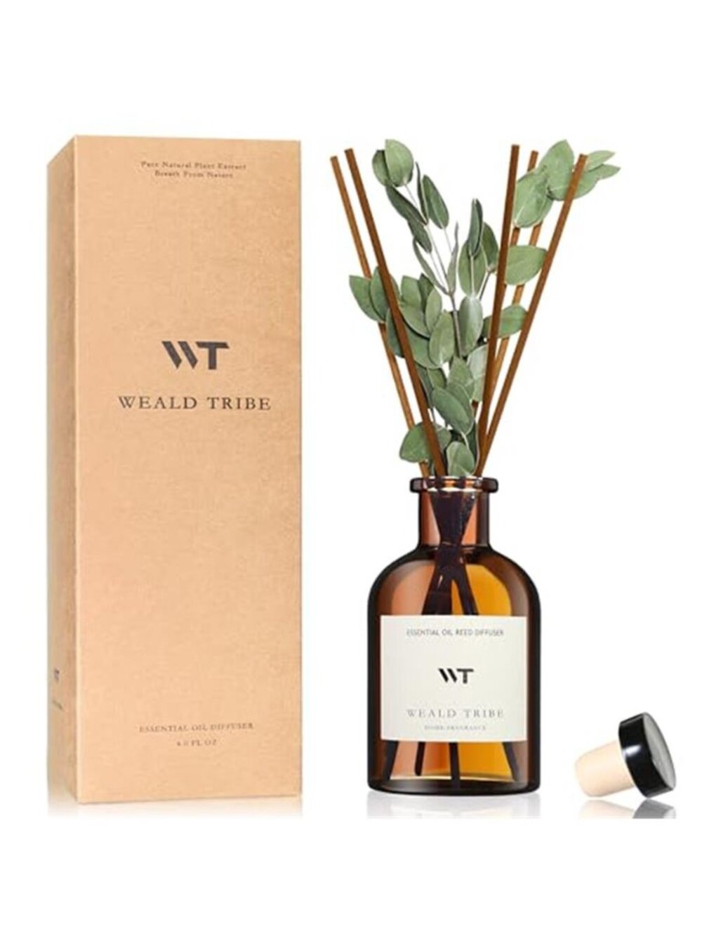 Flower Reed Diffuser Set Eucalyptus & Lavender Scent for Room